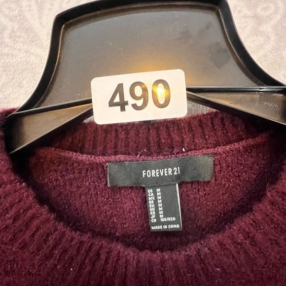 💗👚BEAUTIFUL DESIGNER TOP SHIRT BLOUSE👚💗M FOREVER 21 MAROON YELLOW GREEN 490 - Picture 8 of 11